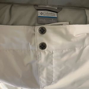 white ski pants worn one like new